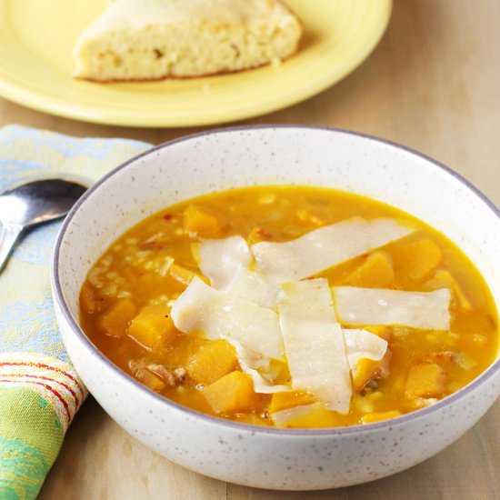 Pumpkin-Arborio Soup - Recipe photo by Food Gal