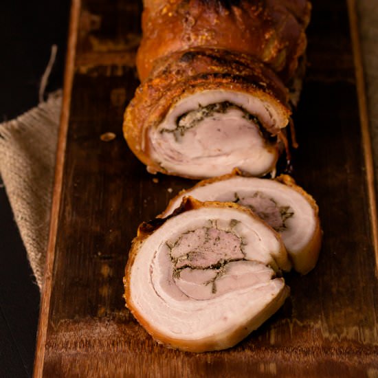 Roasted Pork Porchetta - Recipe photo by Spoonabilities