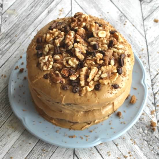 Gluten Free Coffee + Walnut Cake - Recipe photo by Bake and be Happy