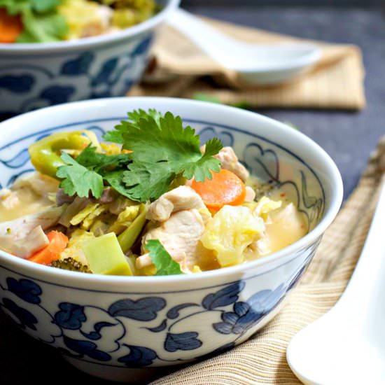 Tom Kha Gai Soup - Recipe photo by PinchandSwirl