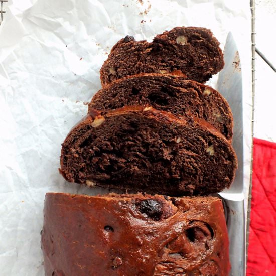 Chocolate Mocha Pecan Bread - Recipe photo by davebakes