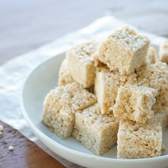 Vegan Crispy Rice Squares - Recipe photo by whoneedssalad
