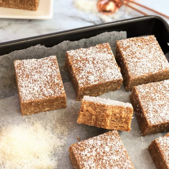 Peanut Butter Caramel Slice - Recipe photo by chef not required