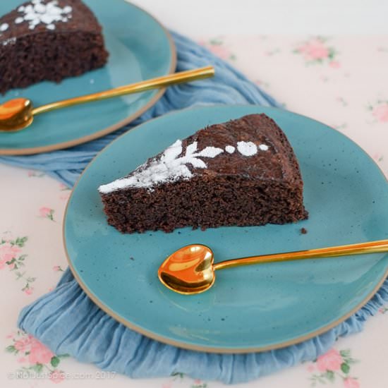 Epic Vegan Chocolate Cake - Recipe photo by notjustspice