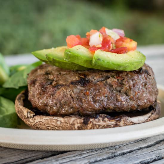 Pico de Gallo Paleo Burger - Recipe photo by GeeksWhoEat