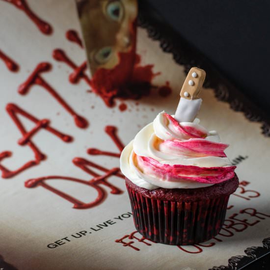 Death Day Red Velvet Cupcakes - Recipe photo by GeeksWhoEat