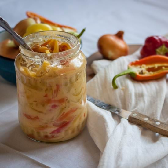 Pickled peppers with mustard - Recipe photo by Mimis Kingdom