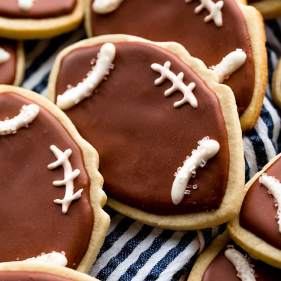Football Cookies - Recipe photo by sallysbakingaddiction