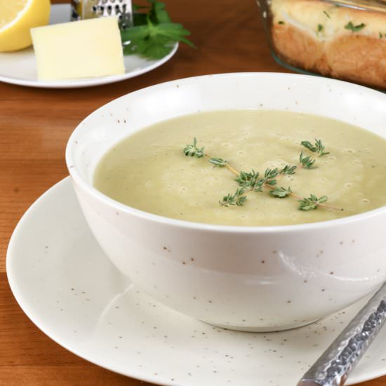 Creamy Artichoke Parmesan Soup - Recipe photo by For the Love of Cooking