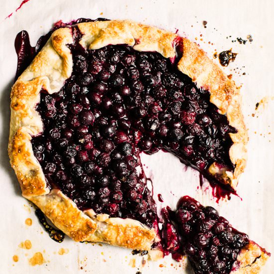 Boozy Bourbon Blueberry Galette - Recipe photo by dadwithapan