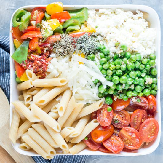 Warm Ricotta Pasta Salad - Recipe photo by Theflavoursofkitchen
