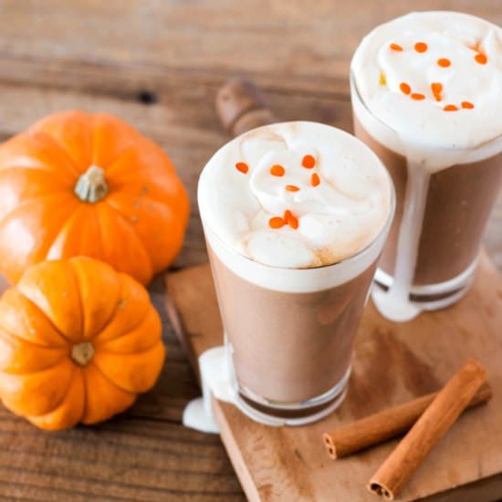 Creamy Pumpkin Hot Chocolate - Recipe photo by Whole Food Bellies
