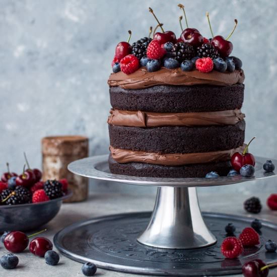 Vegan Chocolate Fudge Cake - Recipe photo by Domestic Gothess