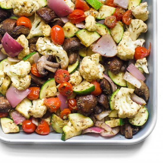 One Pan Italian Roasted Vegetables - Recipe photo by SouthernParm