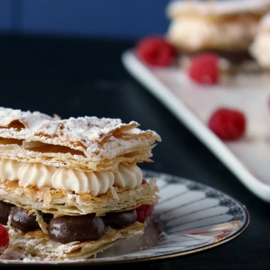 Chocolate & Cream Mille Feuille - Recipe photo by flourandspice