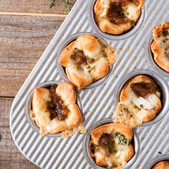 MINI BRIE BITES WITH ONION JAM - Recipe photo by Whole Food Bellies