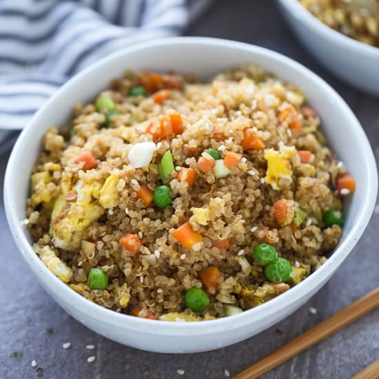 Quinoa Fried Rice - Recipe photo by cookingforkeeps