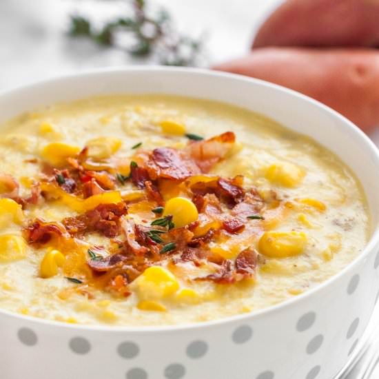 Slow Cooker Corn Chowder - Recipe photo by platedcravings