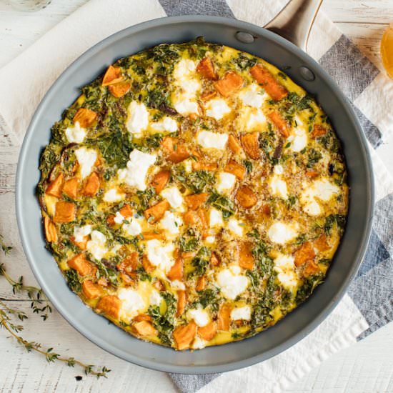 Sweet Potato and Kale Frittata - Recipe photo by eatingbirdfood