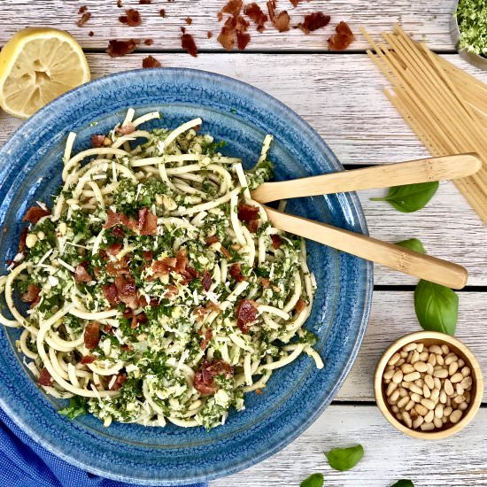 Pasta With Broccoli, Bacon & Lemon - Recipe photo by simmerandsauce
