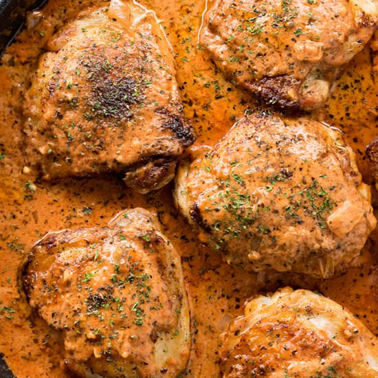 Creamy Tomato Basil Chicken - Recipe photo by TheSaltyMarshmallow