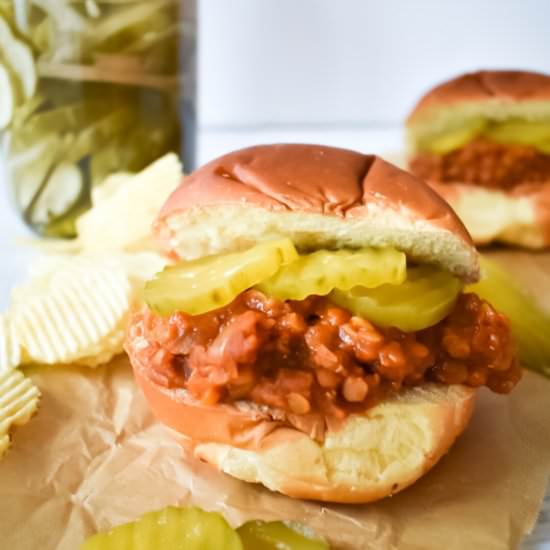 Vegetarian Lentil Sloppy Joes - Recipe photo by stephanieleenutrition