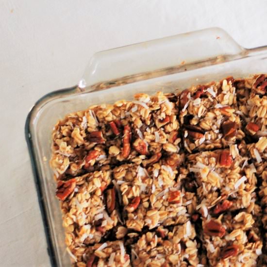 Date & Pecan Oatmeal Bake - Recipe photo by Inspired by the Seasons