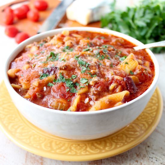 Gluten Free Pasta Fagioli Soup - Recipe photo by Whitney Bond