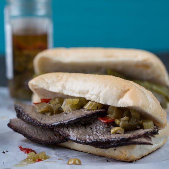 Slow Cooker Italian Beef Sandwiches - Recipe photo by giftofhospitality