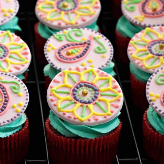 Mehndi Cupcakes - Recipe photo by manusmenu