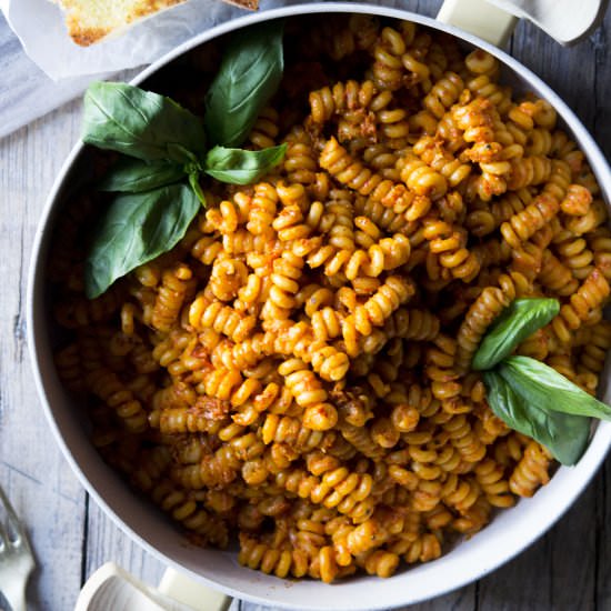 Sun Dried Tomato Pasta - Recipe photo by Inside the rustic kitchen