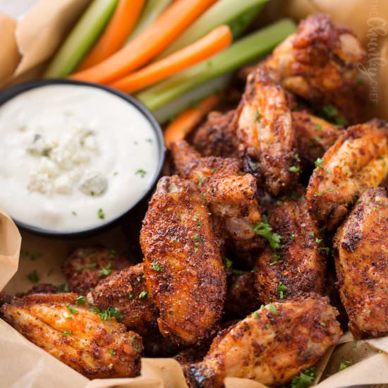 Epic Dry-Rubbed Baked Chicken Wings - Recipe photo by The Chunky Chef