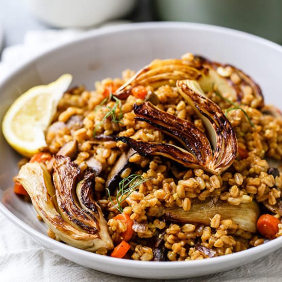Farro Risotto - Recipe photo by misspickledplum
