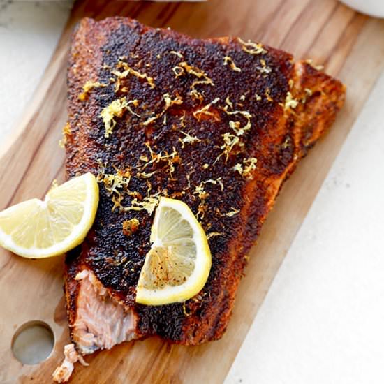 Sumac Spiced Blackened Salmon - Recipe photo by misspickledplum