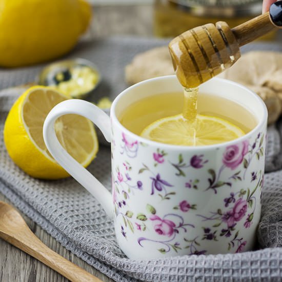 Fresh Lemon Ginger Tea - Recipe photo by theunlikelybaker