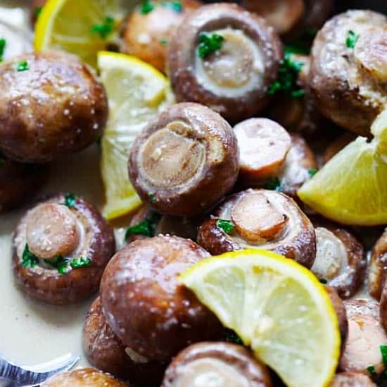 Creamy Garlic Mushrooms - Recipe photo by rasamalaysia