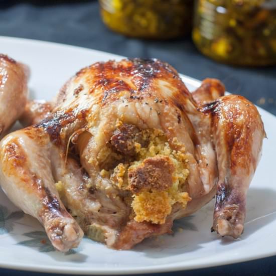 Jalapeño Glazed Roasted Game Hens - Recipe photo by BinkysCulinaryCarnival