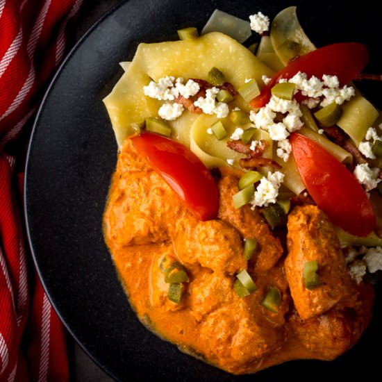 Hungarian Catfish Paprikash - Recipe photo by Brian Jones