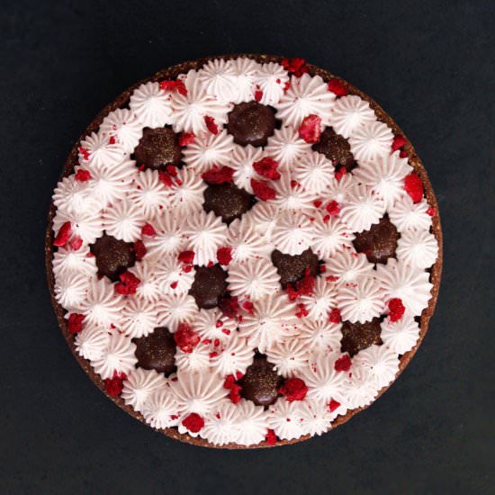 Chocolate and Raspberry Pie - Recipe photo by lilcookieblog
