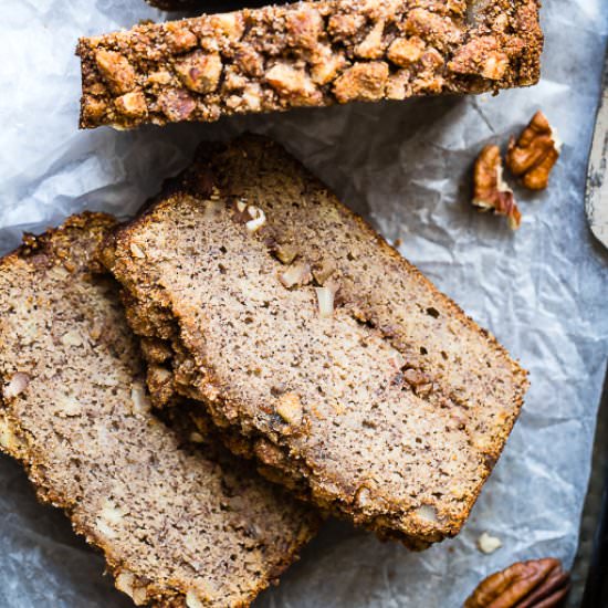 Paleo Coconut Flour Banana Bread - Recipe photo by foodfaithfitness