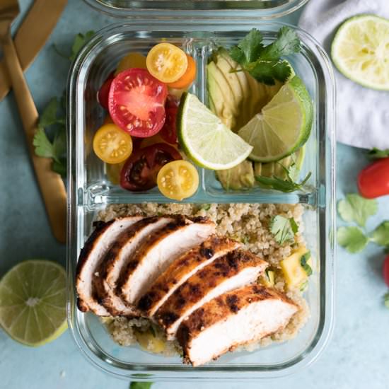 Meal Prep Chili Lime Chicken Bowls - Recipe photo by Spices in my DNA