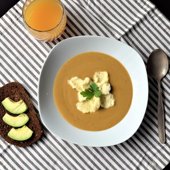 Creme of Porcini with Dumplings - Recipe photo by exploredough