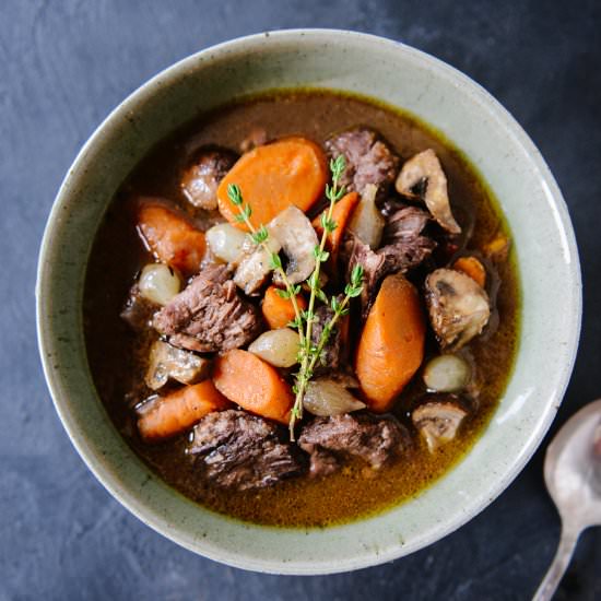 Boeuf Bourguignon - Recipe photo by With The Grains
