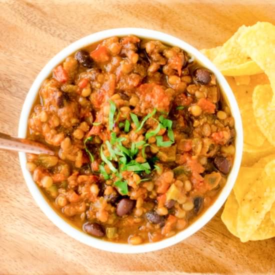 Vegan Lentil Tortilla Soup - Recipe photo by palouse_brand