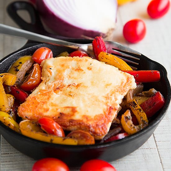 SAGANAKI CHEESE WITH FETA - Recipe photo by Philosokitchen