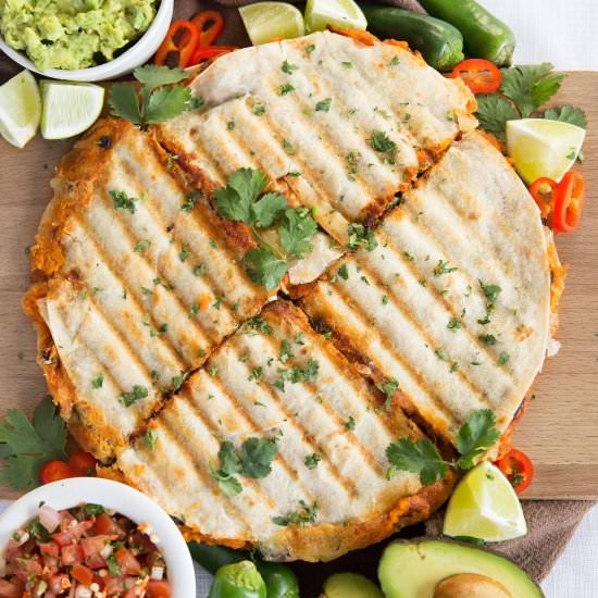 Sweet Potato Black Bean Quesadillas - Recipe photo by dontgobaconmyheart