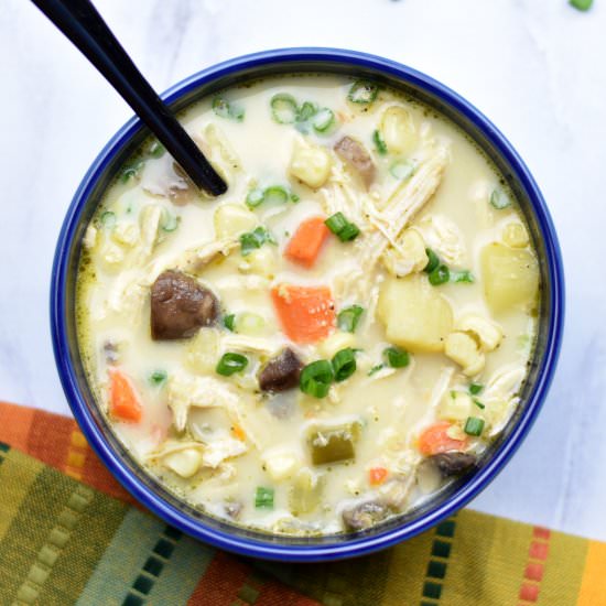 Gluten-Free Corn & Chicken Chowder - Recipe photo by Spice Cravings