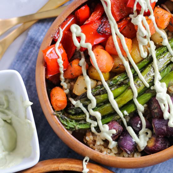 Rainbow Roasted Grain Bowls - Recipe photo by pumpkinandpb