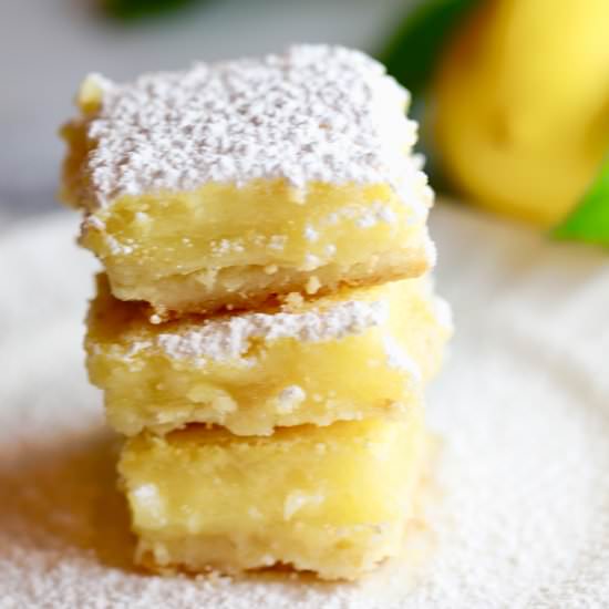 Luscious Southern Meyer Lemon Bars - Recipe photo by Grits and Pinecones