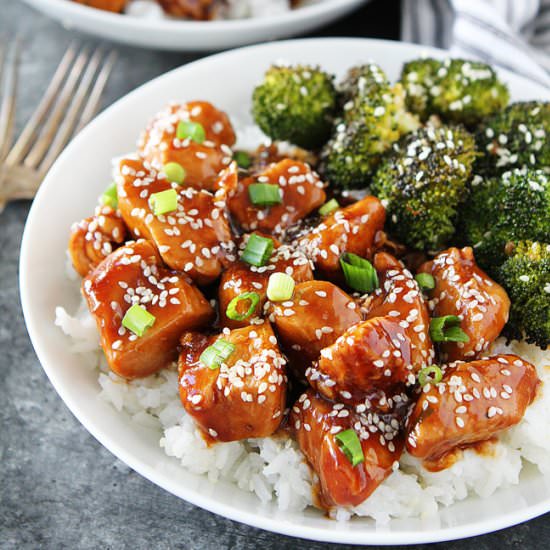 Honey Sesame Chicken - Recipe photo by twopeasandtheirpod